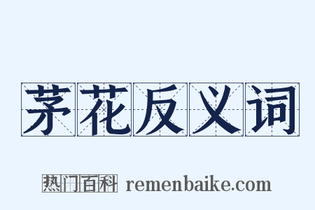 茅花反义词是什么意思的图片